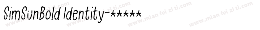 SimSunBold Identity字体转换
